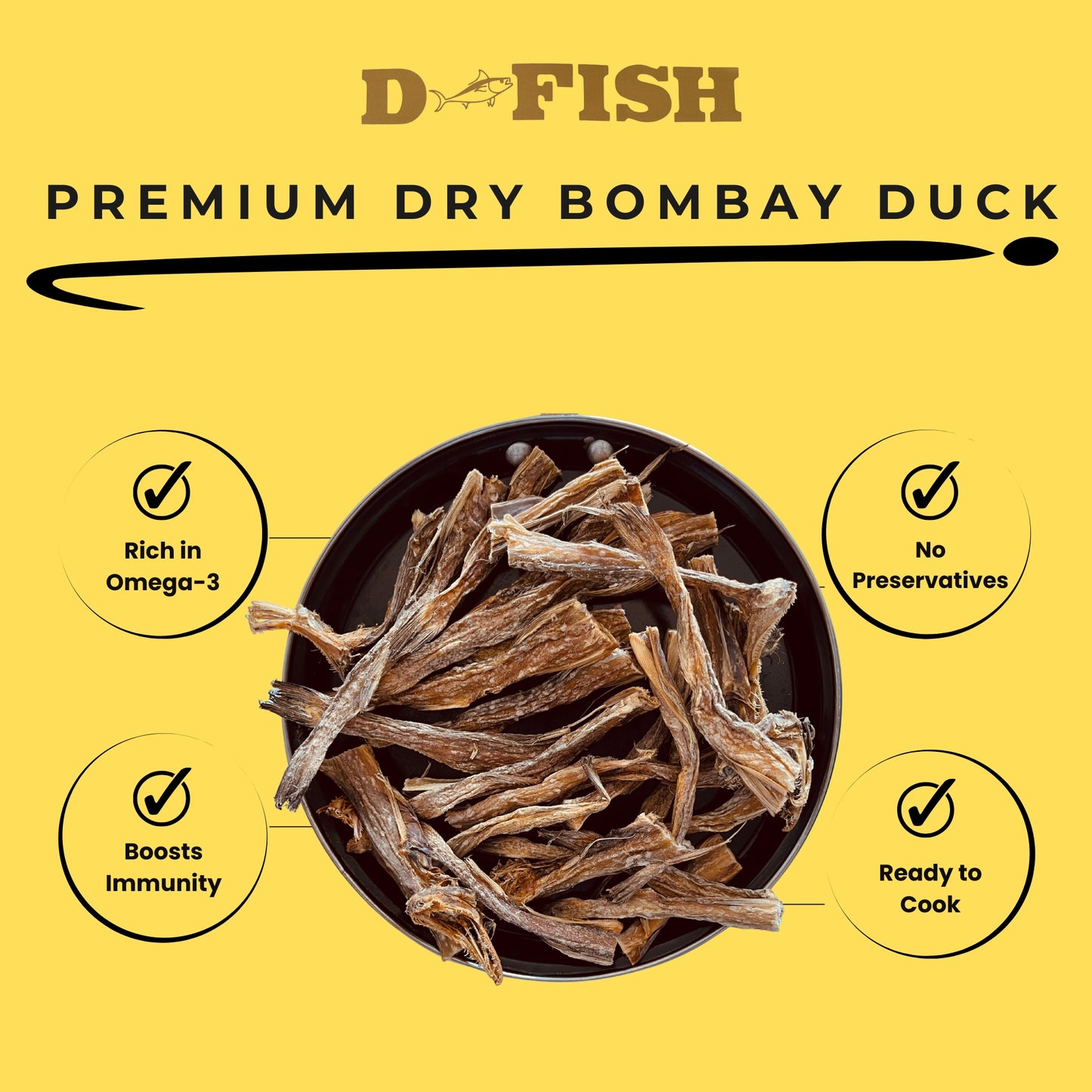 D Fish – Premium Dry Bombay Duck (Loitta Shutki \ Sukha Clean Bombil)